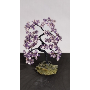 Японская сакура из аметиста и розового кварца - дерево счастья