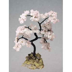 Японская сакура из розового кварца - дерево счастья