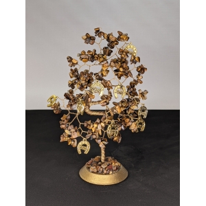 Дерево удачи с подковами из тигрового глаза - дерево счастья