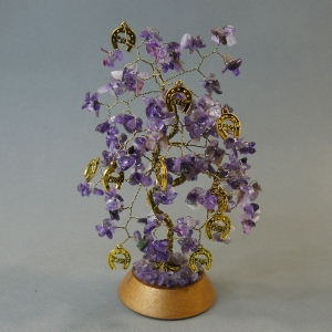 Дерево удачи с подковами из аметиста - дерево счастья