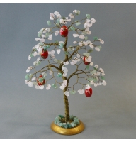 Пасхальное Цветущее дерево из авантюрина и розового кварца - дерево счастья