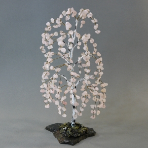 Береза из розового кварца - дерево счастья