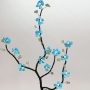 Цветущая ветка -Небесная лазурь- из хаолита и авантюрина - цветы из камня