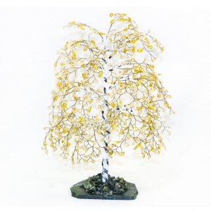 Береза - Времена года - из цитрина - дерево счастья