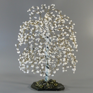 Береза - Времена года - из агата - дерево счастья