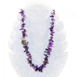 Ожерелье -Каскад- из аметиста - 60 см