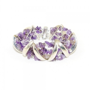 Браслет из аметиста - 20 см