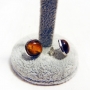 Серьги-гвоздики со вставкой из тигрового глаза, диаметр 10 мм