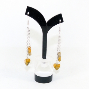Серьги из яшмы на цепи - длина 7,5 см