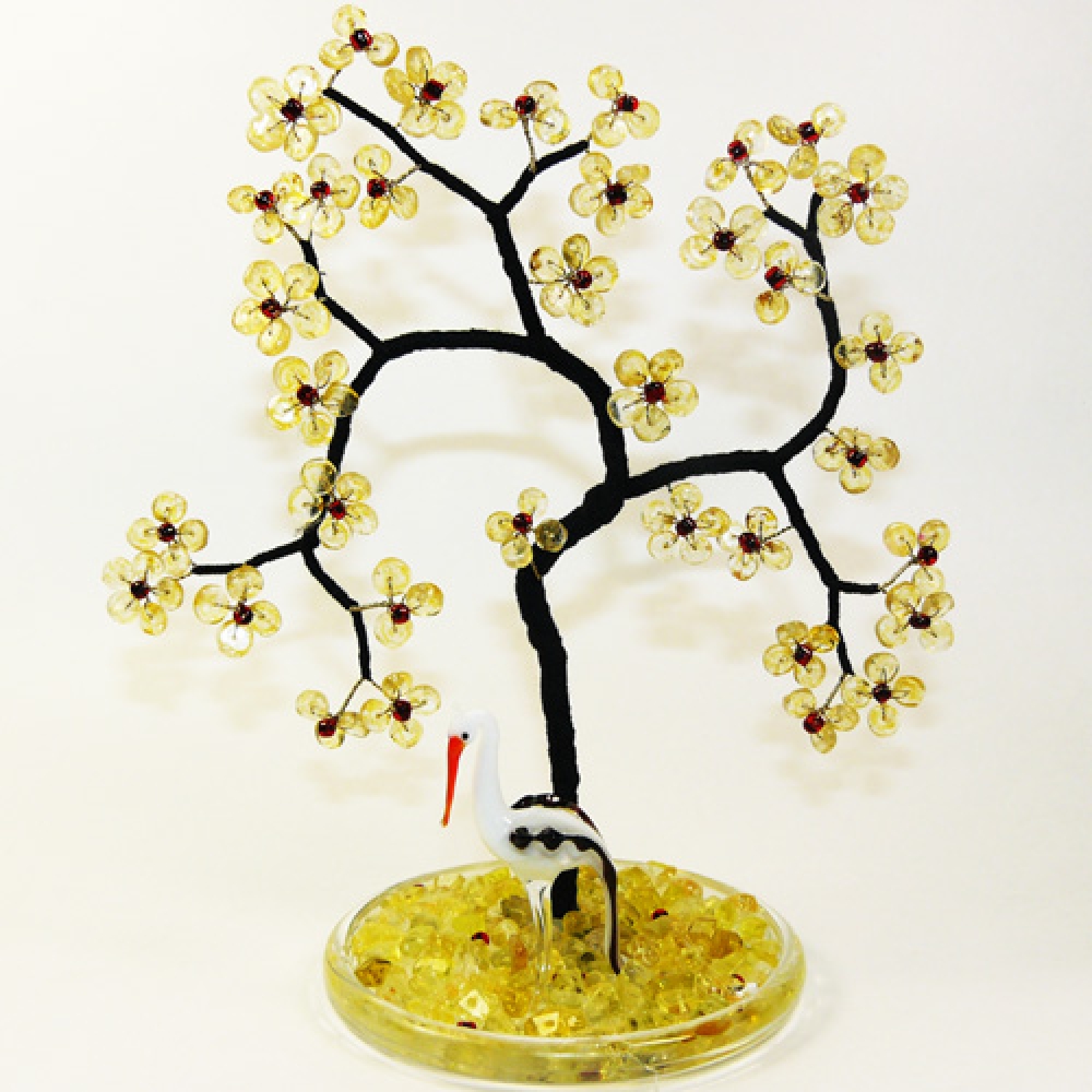 Сакура из цитрина - дерево счастья