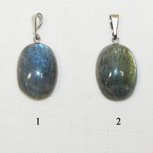 Кулон из лунного камня черного (лабрадор) 12-18 мм