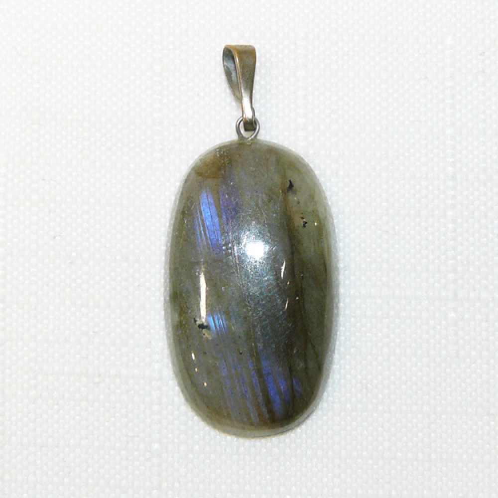 Кулон из лунного камня черного (лабрадор) 15-28 мм
