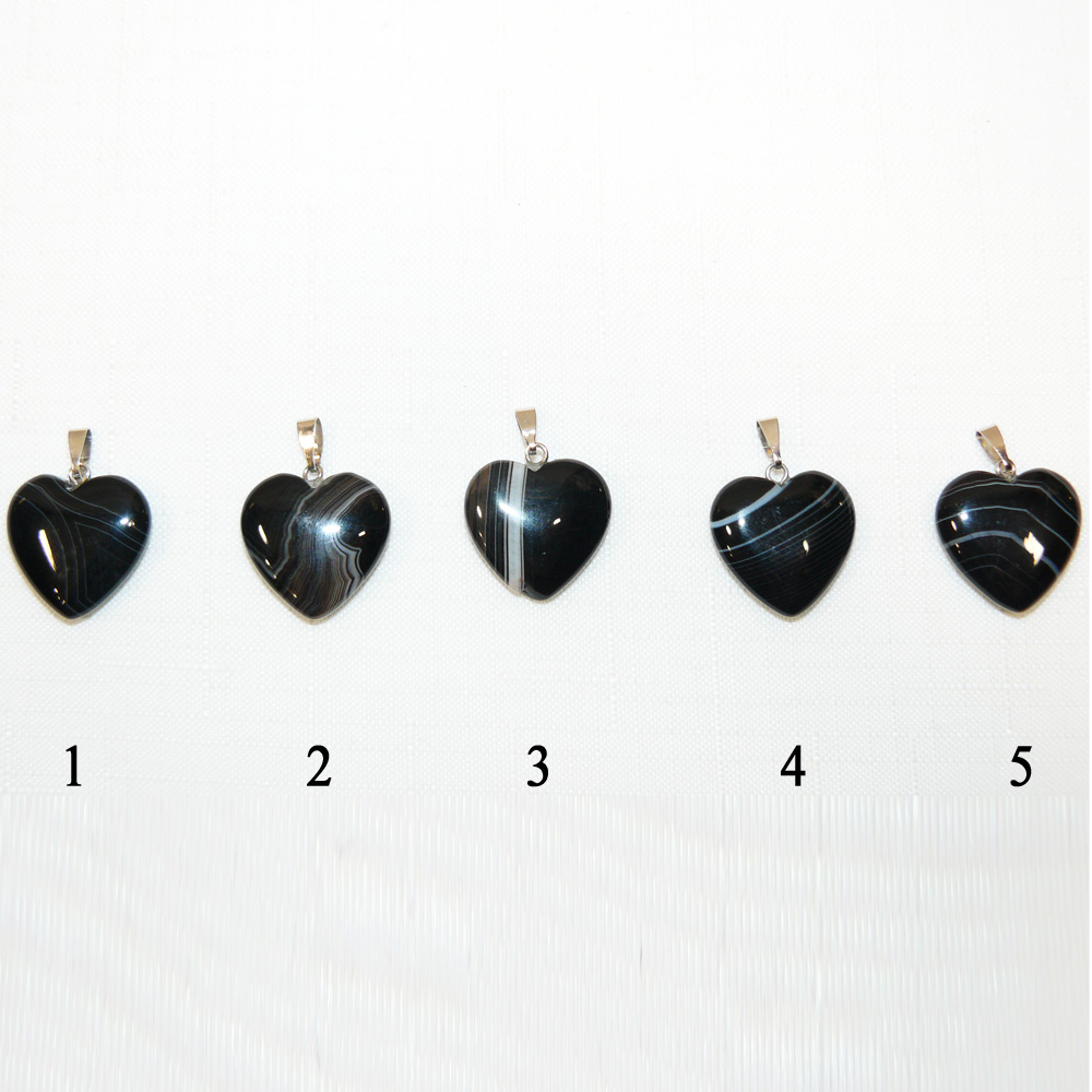 Кулон из сардоникса 20 мм - сердце