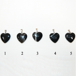 Кулон из сардоникса 20 мм - сердце
