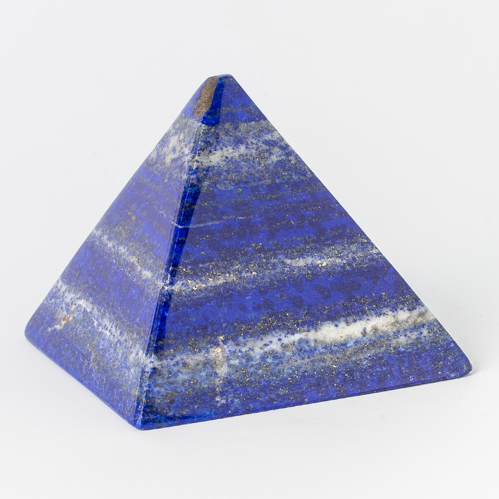 Пирамида из лазурита с включением пирита (Афганистан) 65х65х60 мм