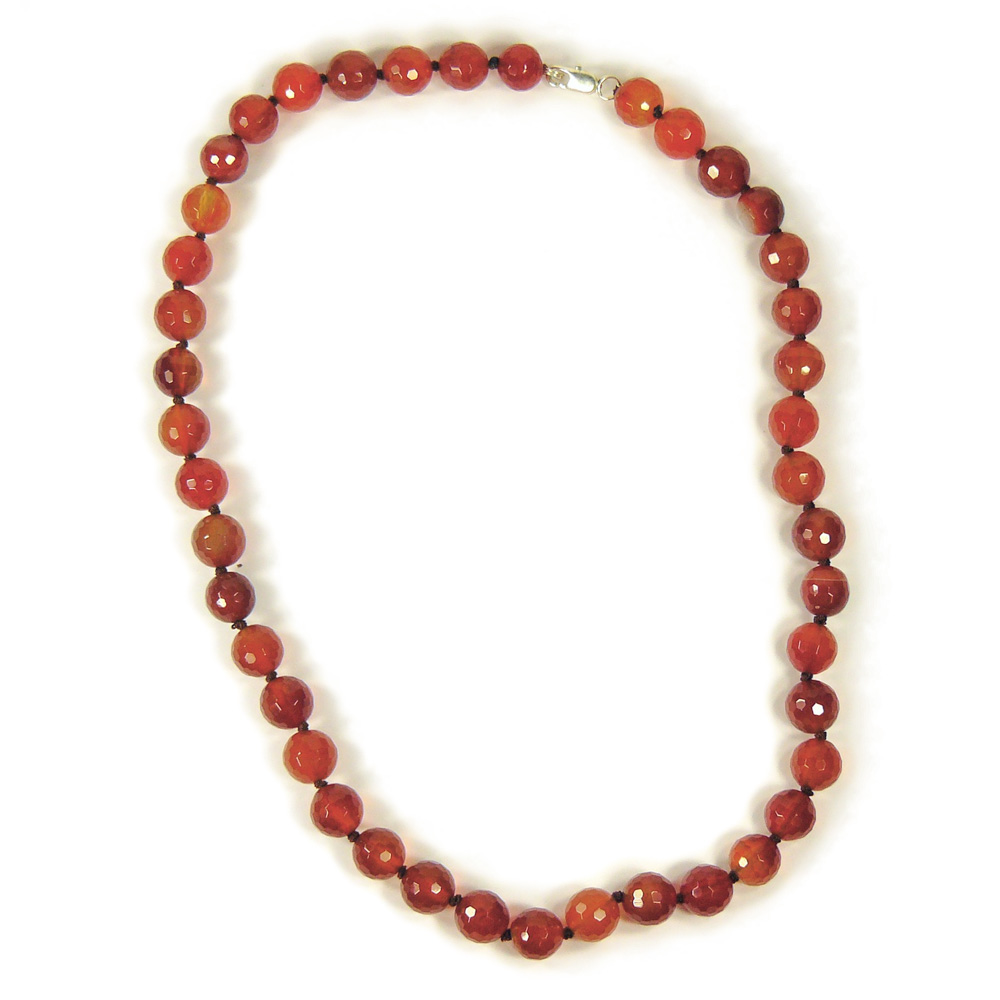 Бусы из сердолика (огранка) 50 см