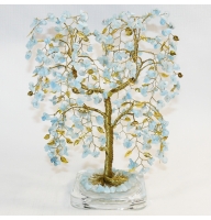Аквамариновое дерево с золотым листом - дерево счастья
