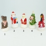 Свеча гадание с самоцветом - Медведь, Дед Мороз, Елочка 6.5 см